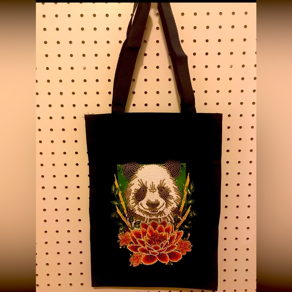 Panda Diamond Painted Tote Bag